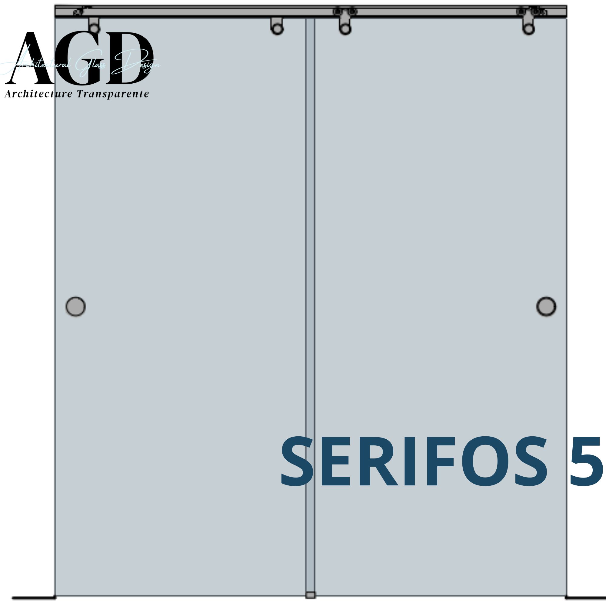 panneaux de la porte en verre coulissante SERIFOS 5
